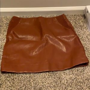 Faux leather skirt